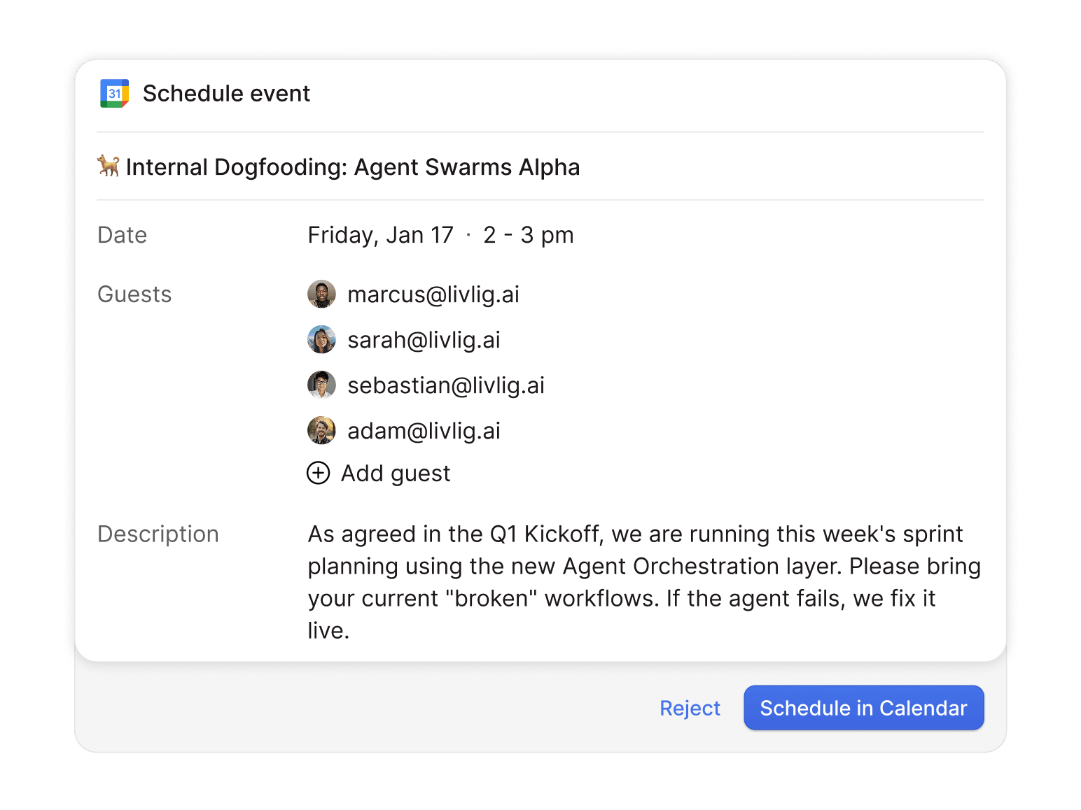 Schedule your review